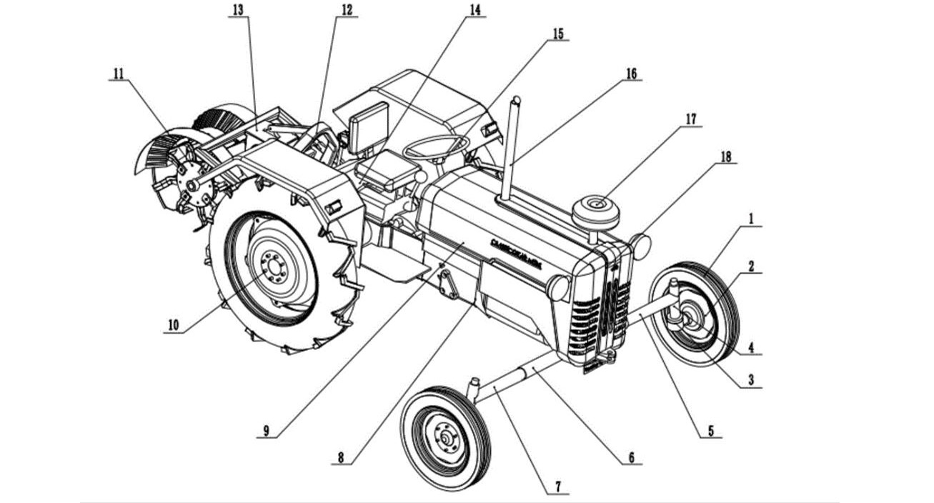 componentes de las funciones del tractor