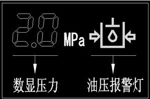 Indicador de presión de aceite de trabajo de la toma de fuerza y ​​lámpara de advertencia de presión