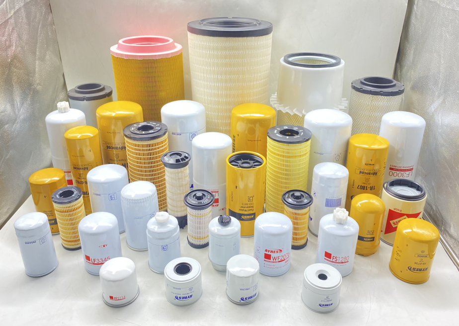 Los grupos electrógenos diésel suelen tener cuatro tipos de filtros: